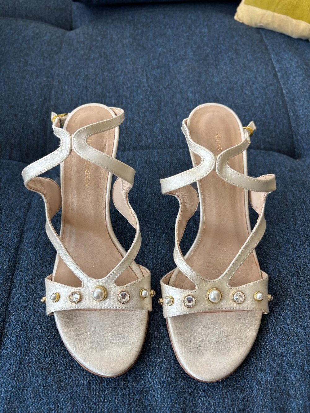 Stewart Weitzman cream color high heels